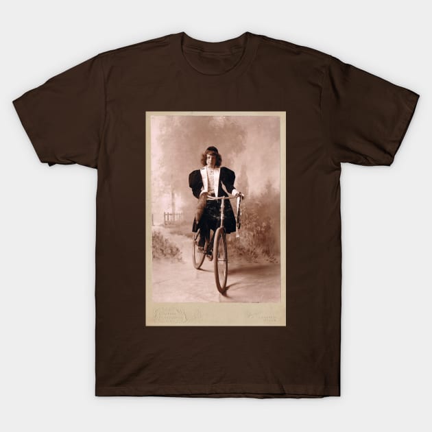 Young Boy on Bicycle T-Shirt by Rob Johnson Photography